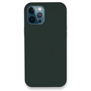 Mey İthalat®  iPhone 12 Pro Kılıf Lansman Legant Silikon - Koyu Yeşil