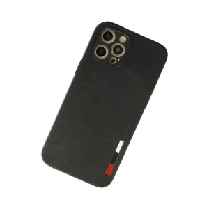 Mey İthalat® iPhone 12 Pro Kılıf Loop Deri Silikon - Siyah