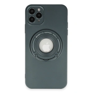 Mey İthalat® iPhone 12 Pro Kılıf Lukka Magneticsafe Kapak - Koyu Yeşil