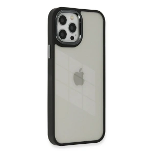 Mey İthalat®  iPhone 12 Pro Max Kılıf Dora Kapak - Siyah