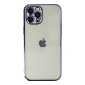 Mey İthalat® iPhone 12 Pro Max Kılıf Lensli Silikon - Mor