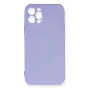 Mey İthalat® iPhone 12 Pro Max Kılıf Nano içi Kadife Silikon - Lila