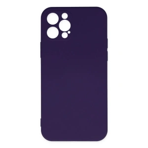 Mey İthalat® iPhone 12 Pro Max Kılıf Nano içi Kadife Silikon - Mor