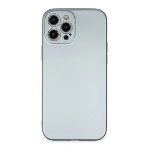 Mey İthalat®  iPhone 12 Pro Max Kılıf Nano içi Kadife Silikon - Sky Blue