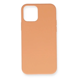 Mey İthalat® iPhone 12 Pro Max Kılıf Nano içi Kadife Silikon - Turuncu