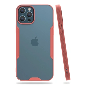 Mey İthalat®  iPhone 12 Pro Max Kılıf Platin Silikon - Pembe