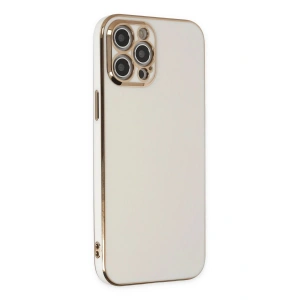 Mey İthalat® iPhone 12 Pro Max Kılıf Volet Silikon - Beyaz