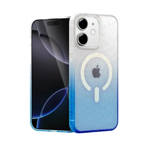 Mey İthalat®   iPhone 12 Pummel Shiny Magsafe Kapak - Mavi