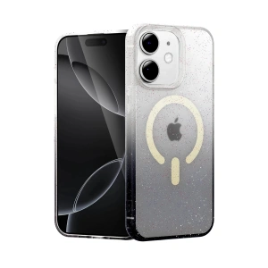 Mey İthalat®   iPhone 12 Pummel Shiny Magsafe Kapak - Siyah