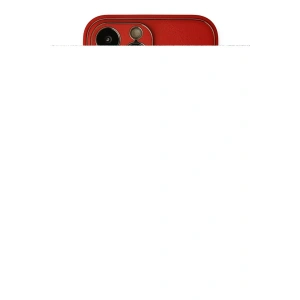 Mey İthalat®  iPhone 13 Pro Kılıf Coco Deri Silikon Kapak - Kırmızı
