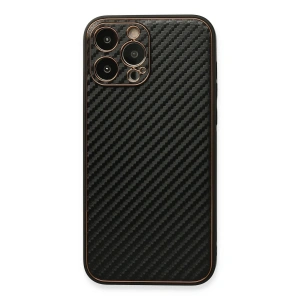 Mey İthalat®  iPhone 13 Pro Kılıf Coco Karbon Silikon - Siyah