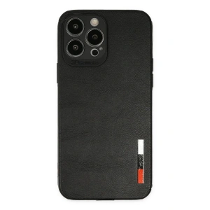 Mey İthalat® iPhone 13 Pro Kılıf Loop Deri Silikon - Siyah