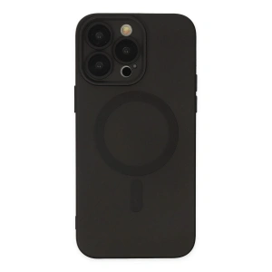 Mey İthalat®  iPhone 13 Pro Kılıf Moshi Lens Magneticsafe Silikon - Siyah