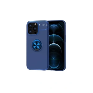 Mey İthalat®  iPhone 13 Pro Kılıf Range Yüzüklü Silikon - Mavi