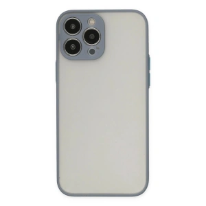 Mey İthalat® iPhone 13 Pro Max Kılıf Montreal Silikon Kapak - Gri