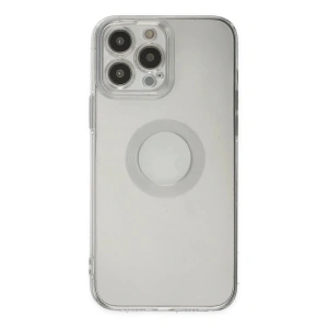 Mey İthalat®  iPhone 13 Pro Max Kılıf Santa Lens Silikon - Şeffaf