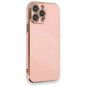 Mey İthalat®  iPhone 13 Pro Max Kılıf Volet Silikon - Pembe