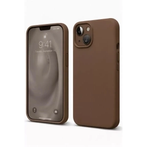 Mey İthalat®   iPhone 14 Kılıf First Silikon - Kahverengi