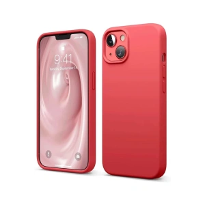 Mey İthalat®  iPhone 14 Kılıf First Silikon - Kırmızı