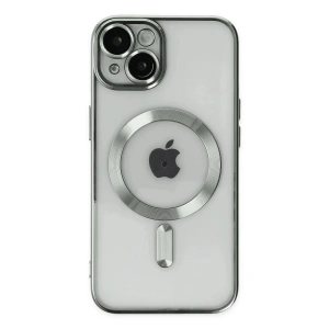 Mey İthalat®  iPhone 14 Kılıf Kross Magneticsafe Kapak - Gümüş