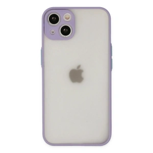 Mey İthalat®  iPhone 14 Kılıf Montreal Silikon Kapak - Mor