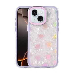 Mey İthalat®   iPhone 14 Lumi Desenli Kapak - Mor