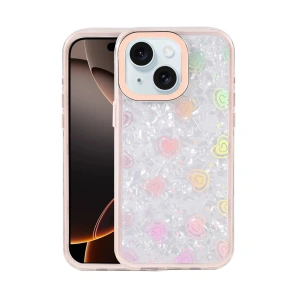 Mey İthalat®   iPhone 14 Lumi Desenli Kapak - Pembe