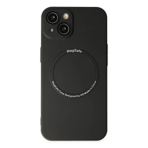 Mey İthalat®  iPhone 14 Plus Kılıf Jack Magneticsafe Lens Silikon - Siyah