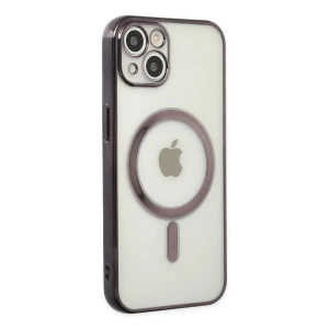 Mey İthalat® iPhone 14 Plus Kılıf Magneticsafe Lazer Silikon - Siyah