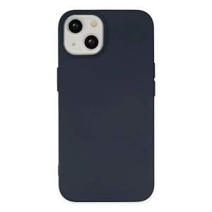 Mey İthalat®  iPhone 14 Plus Kılıf Nano içi Kadife Silikon - Lacivert