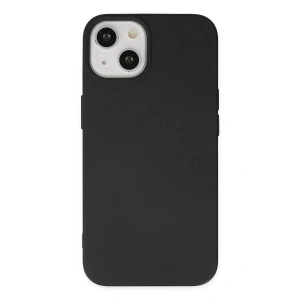 Mey İthalat®  iPhone 14 Plus Kılıf Nano içi Kadife Silikon - Siyah