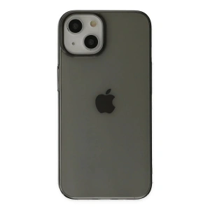 Mey İthalat®  iPhone 14 Plus Kılıf Pc Sert Şeffaf Kapak - Siyah