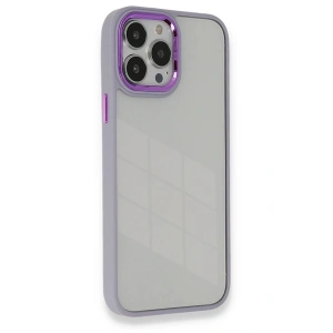 Mey İthalat®  iPhone 14 Pro Kılıf Dora Kapak - Lila