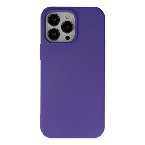 Mey İthalat®  iPhone 14 Pro Kılıf Nano içi Kadife Silikon - Mor