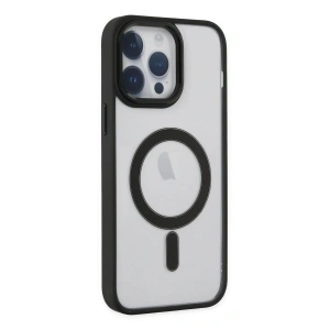 Mey İthalat®  iPhone 14 Pro Kılıf Room Magneticsafe Silikon - Siyah