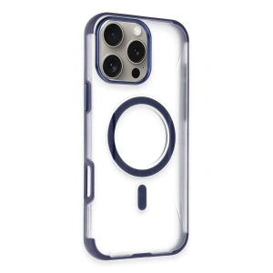 Mey İthalat®  iPhone 14 Pro Max Hilton Magsafe Kapak - Lacivert