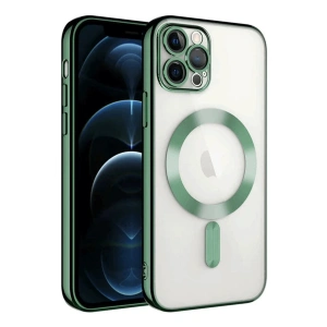 Mey İthalat®  iPhone 14 Pro Max Kılıf Kross Magneticsafe Kapak - Koyu Yeşil