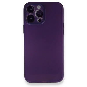 Mey İthalat®  iPhone 14 Pro Max Kılıf PP Ultra İnce Kapak - Mor