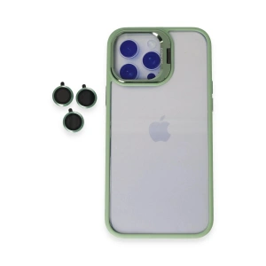 Mey İthalat®   iPhone 14 Pro Max Kılıf Roblox Lens Standlı Kapak - Yeşil