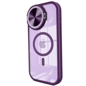 Mey İthalat®  iPhone 14 Pro Max Kılıf Teleskop Lens Magsafe Silikon Kapak - Derin Mor