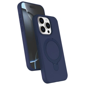 Mey İthalat®   iPhone 14 Pro Max Regal Magsafe Standlı Kapak - Lacivert