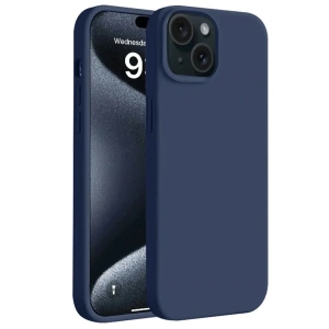 Mey İthalat®  iPhone 15 Kılıf First Silikon - Lacivert