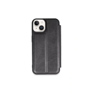 Mey İthalat®   iPhone 15 Kılıf Flip Cover - Siyah