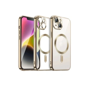 Mey İthalat®  iPhone 15 Kılıf Kross Magneticsafe Kapak - Gold