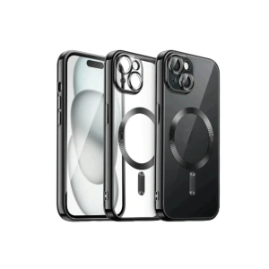 Mey İthalat®  iPhone 15 Kılıf Kross Magneticsafe Kapak - Siyah