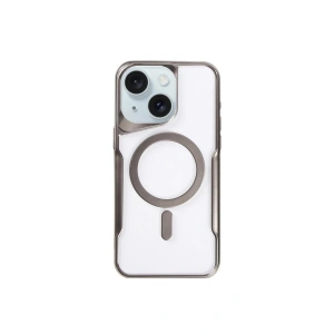 Mey İthalat®  iPhone 15 Plus Kılıf Boyi Magsafe Silikon Kapak - Titan Gri