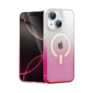 Mey İthalat®   iPhone 15 Plus Pummel Shiny Magsafe Kapak - Pembe