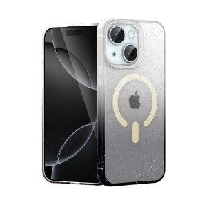 Mey İthalat®   iPhone 15 Plus Pummel Shiny Magsafe Kapak - Siyah