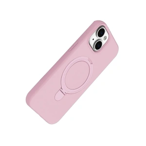 Mey İthalat®   iPhone 15 Plus Regal Magsafe Standlı Kapak - Açık Pembe