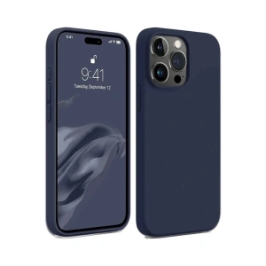 Mey İthalat®  iPhone 15 Pro Kılıf First Silikon - Lacivert